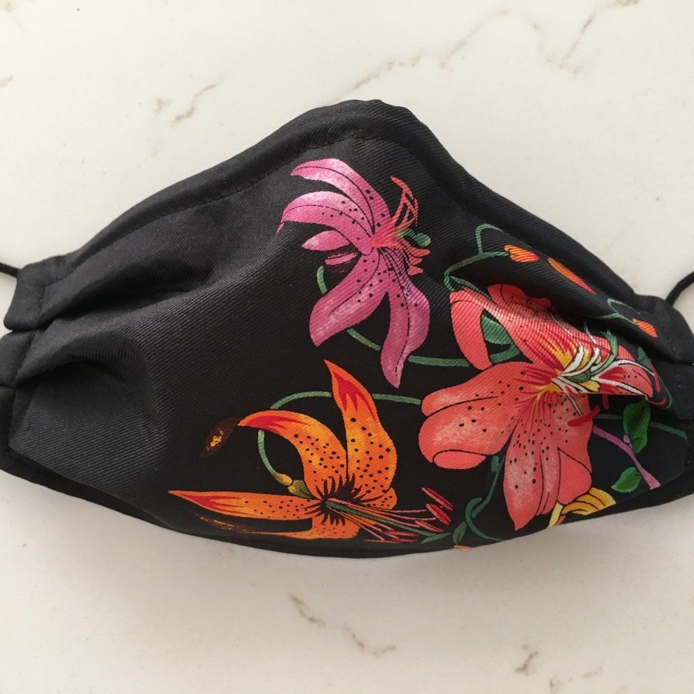 Silk Face Mask from Gucci Fabric Remnant